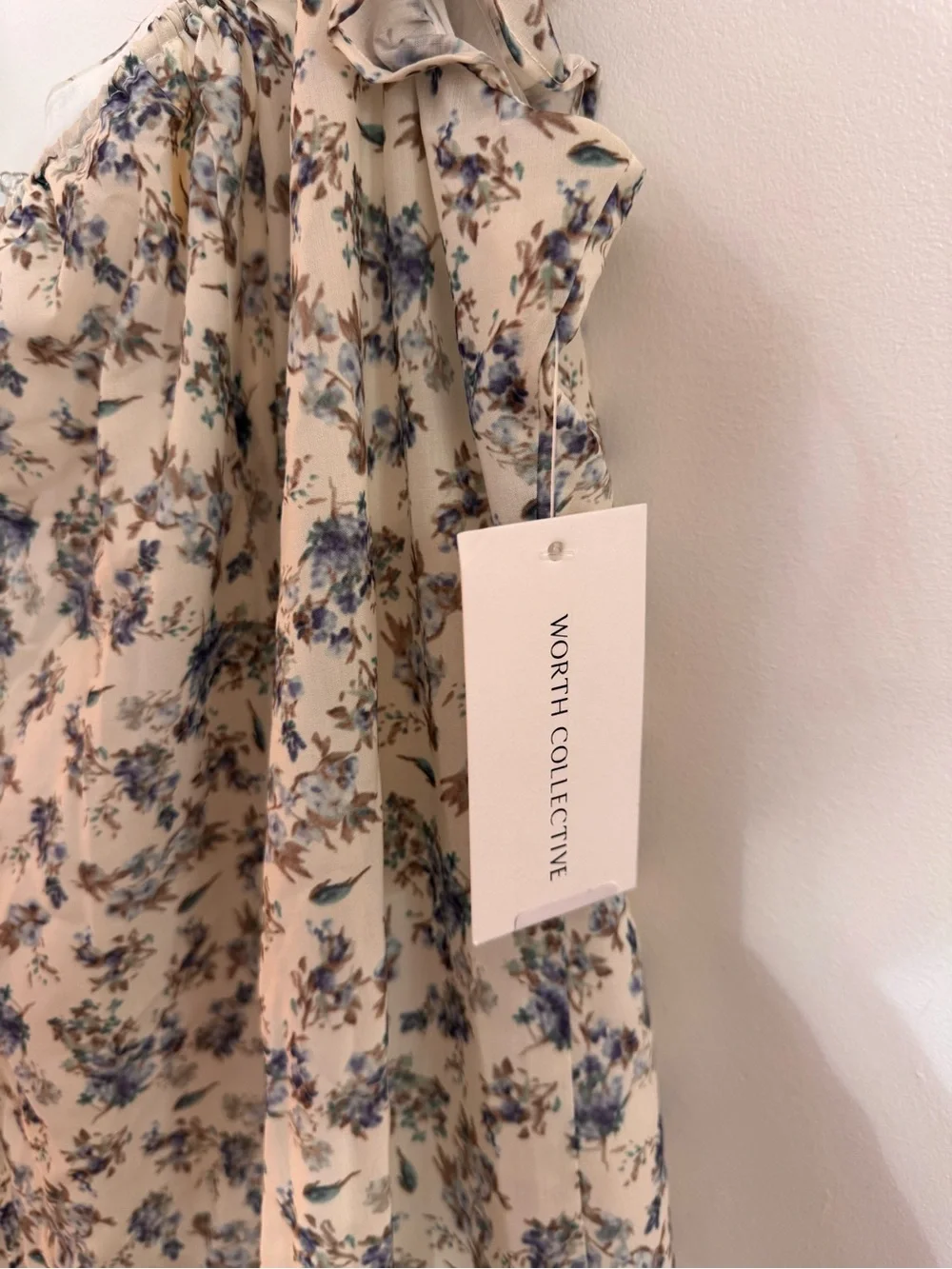 Worth Collective The Emery Midi Dress in Blue Floral - Never worn